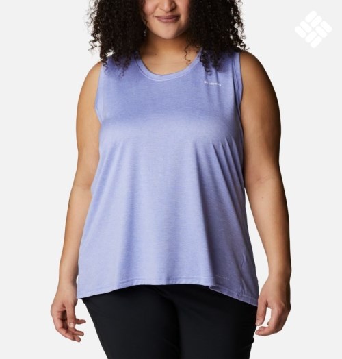 Women's Columbia Hike Tanks Lavender | Plus Size CA-MAC06